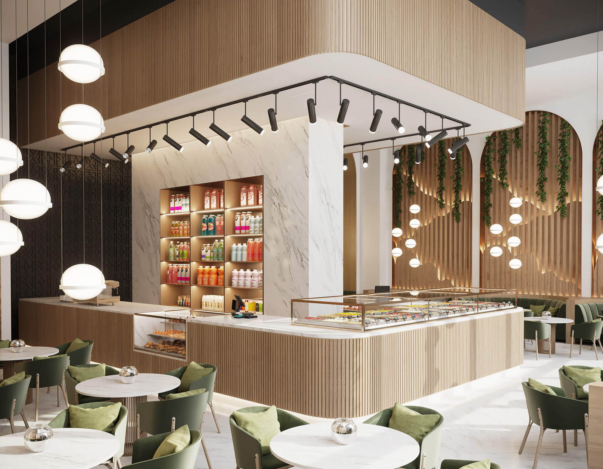 thi công quán cafe Pendecor