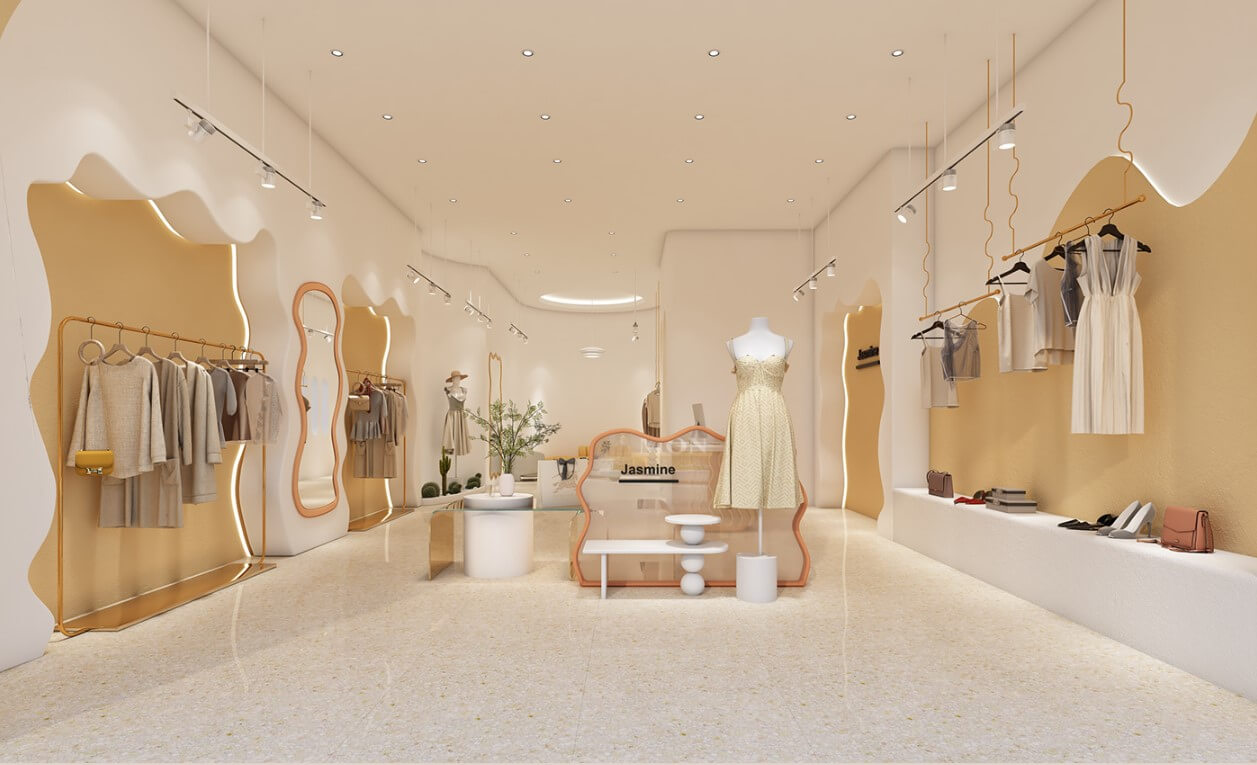 Phong cách thiết kế shop phụ kiện Modern