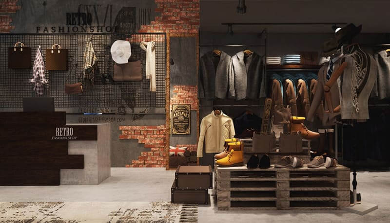 thiết kế cửa hàng phụ kiện thời trang