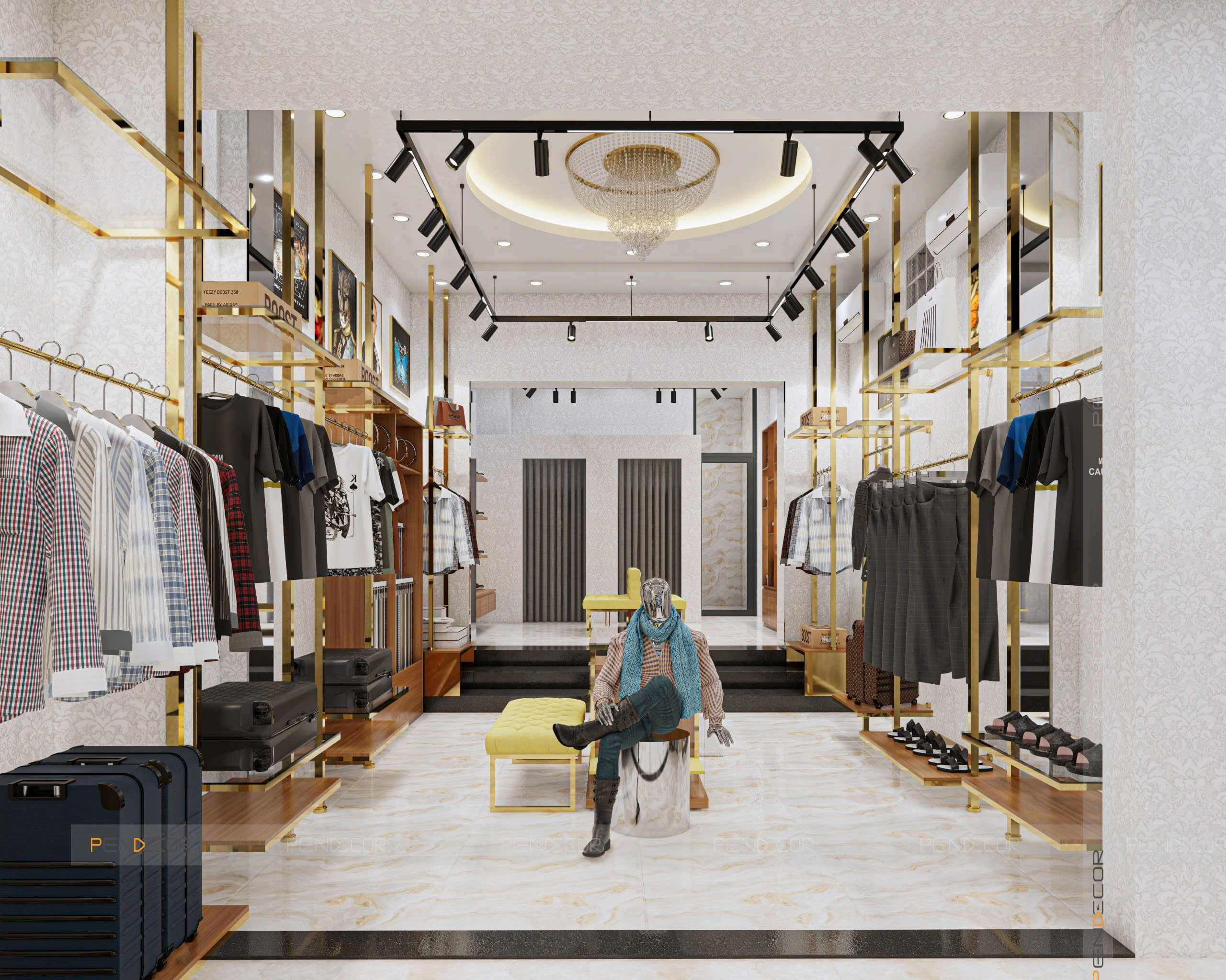 Thiết Kế Shop Quần Áo Nam Kim Chung