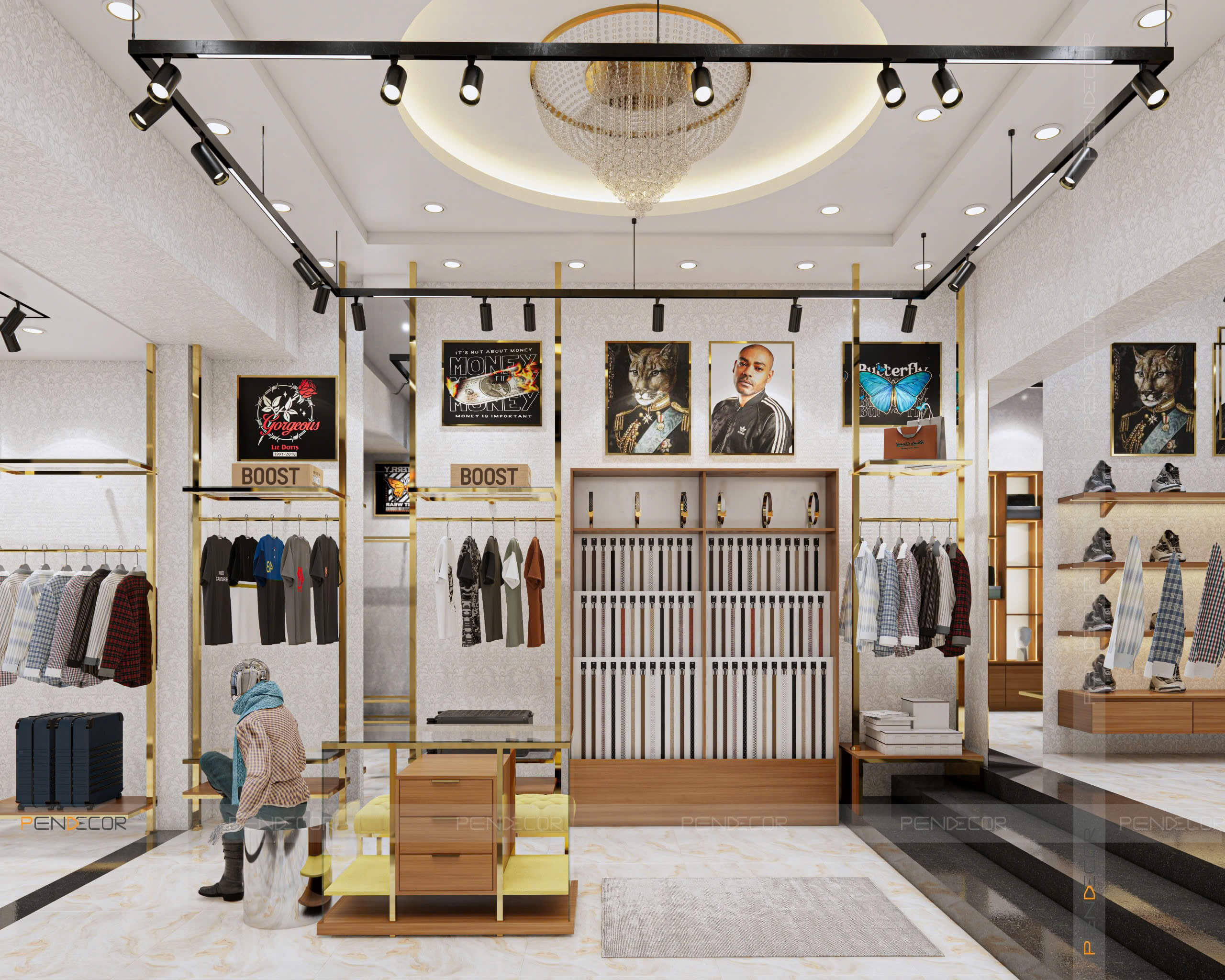 Thiết Kế Shop Quần Áo Nam Kim Chung