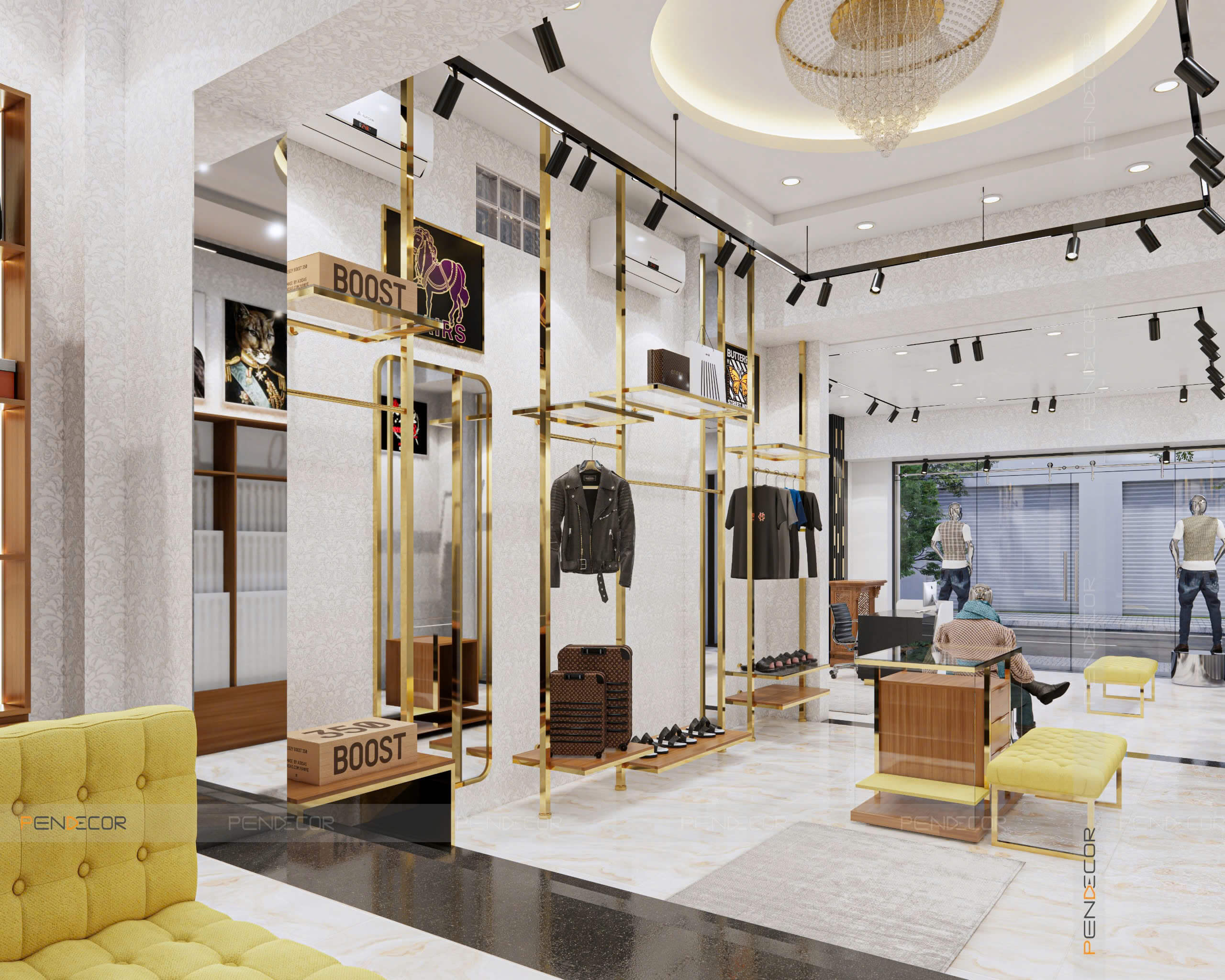 Thiết Kế Shop Quần Áo Nam Kim Chung