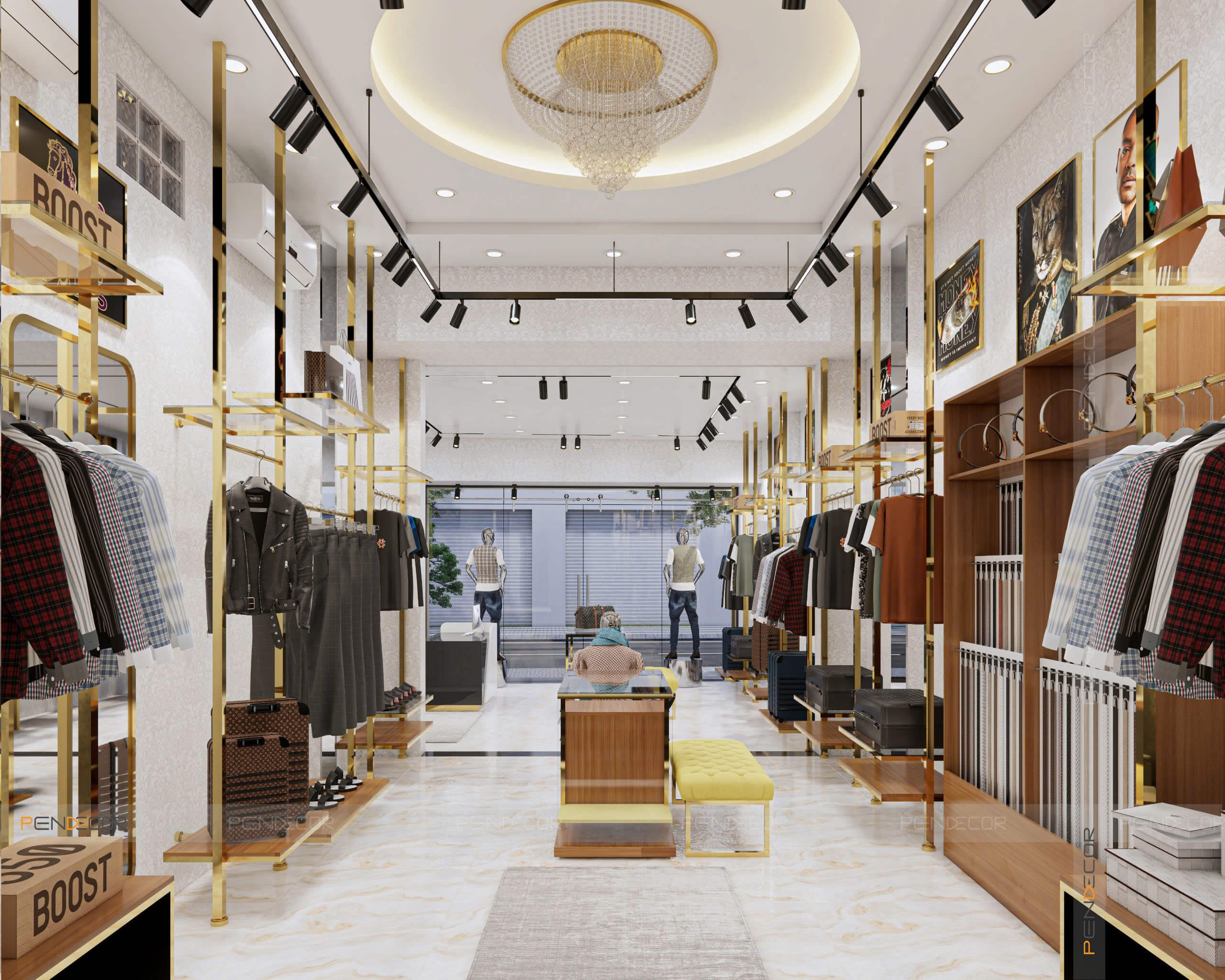 Thiết Kế Shop Quần Áo Nam Kim Chung