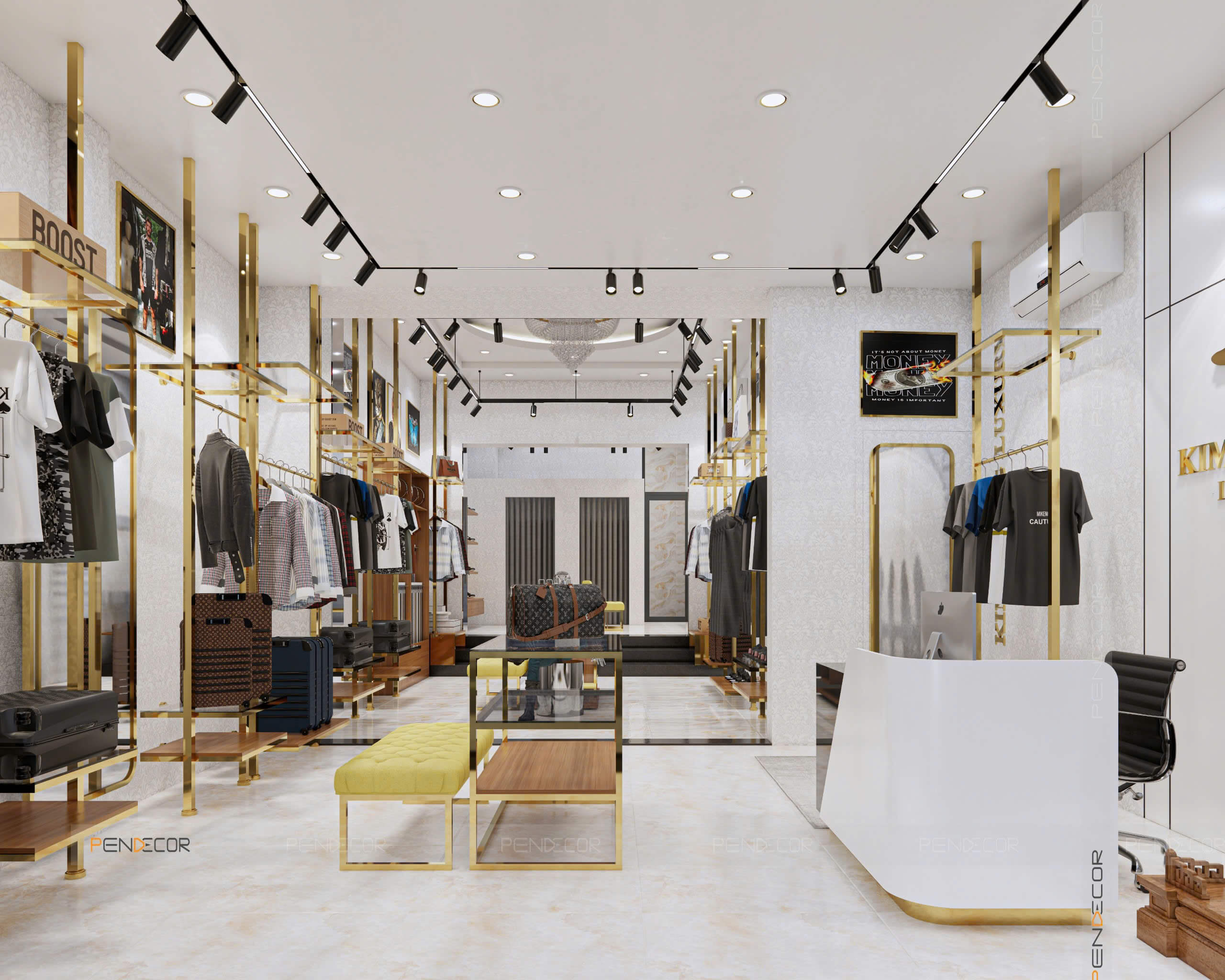 Thiết Kế Shop Quần Áo Nam Kim Chung