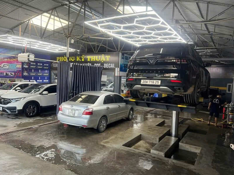 chi phí mở gara rửa xe ô tô Pendecor