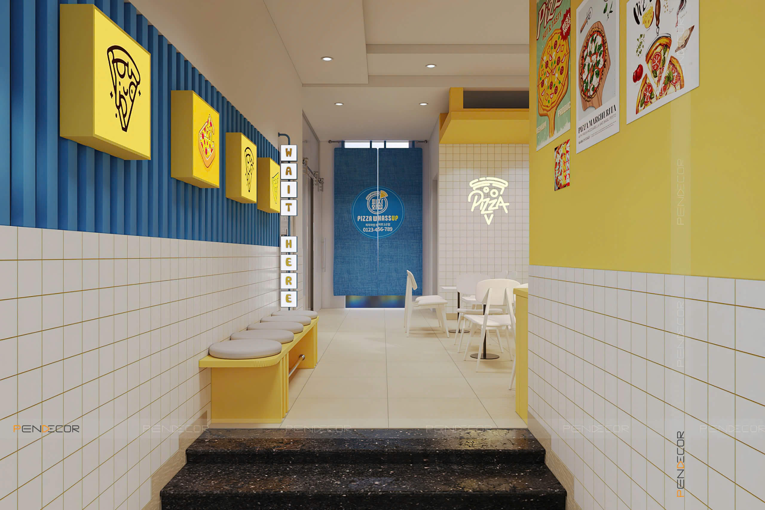 Thiết Kế Tiệm Bánh Pizza Whassup
