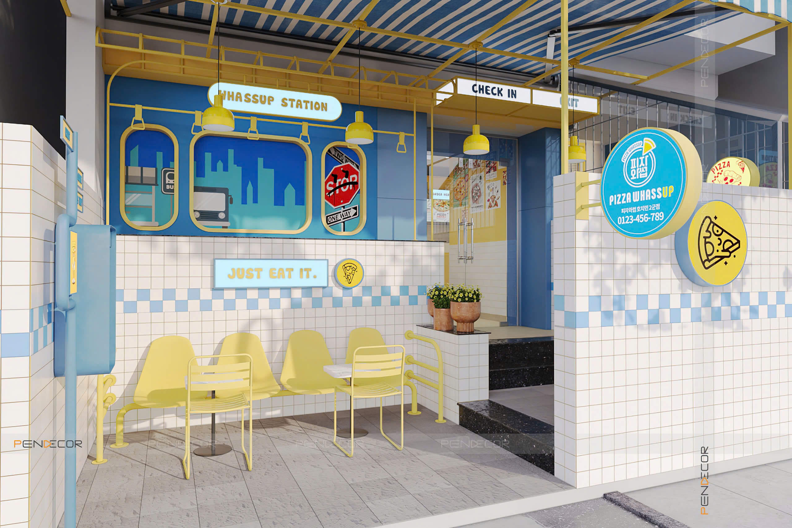 Thiết Kế Tiệm Bánh Pizza Whassup