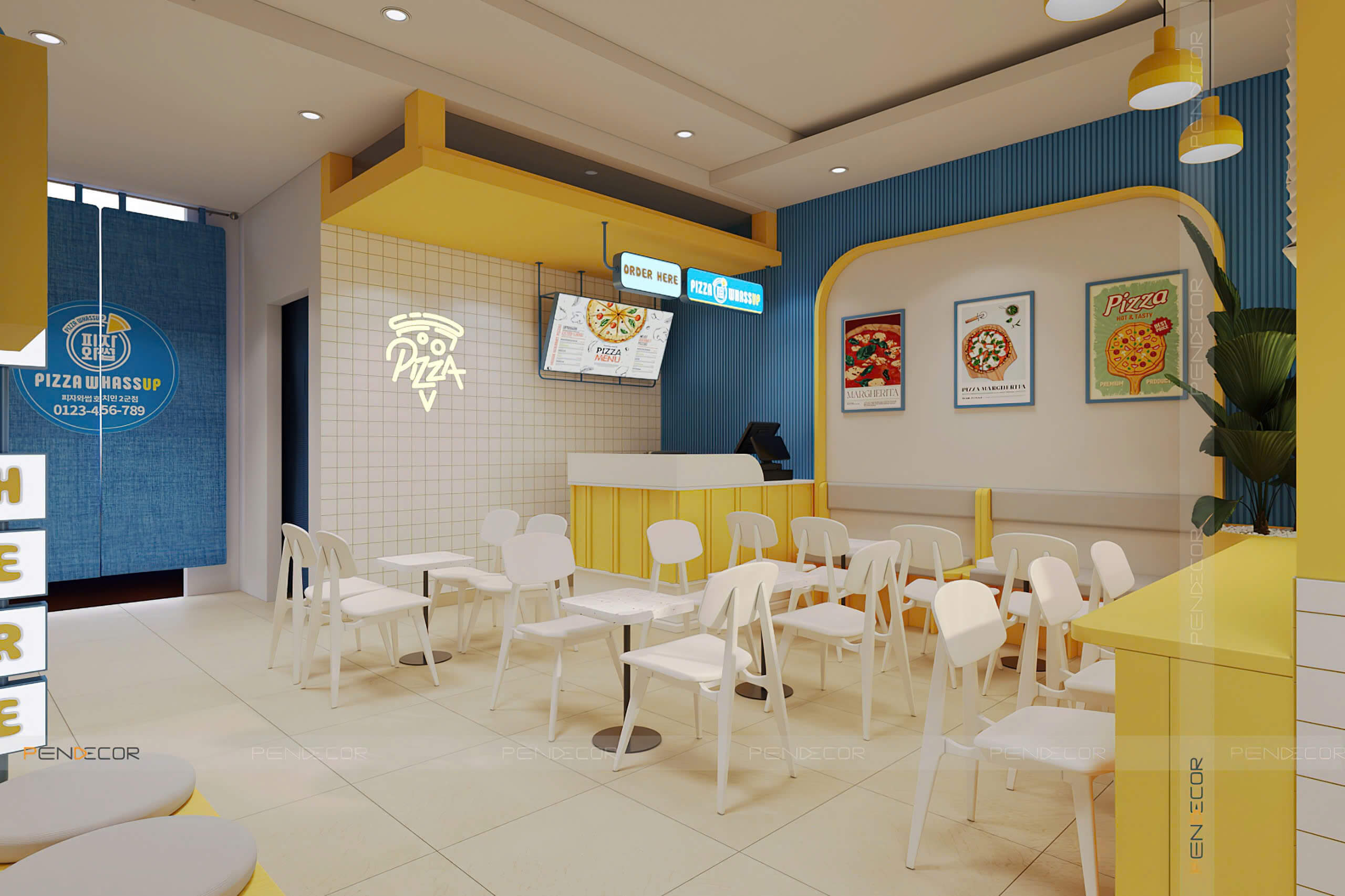 Thiết Kế Tiệm Bánh Pizza Whassup