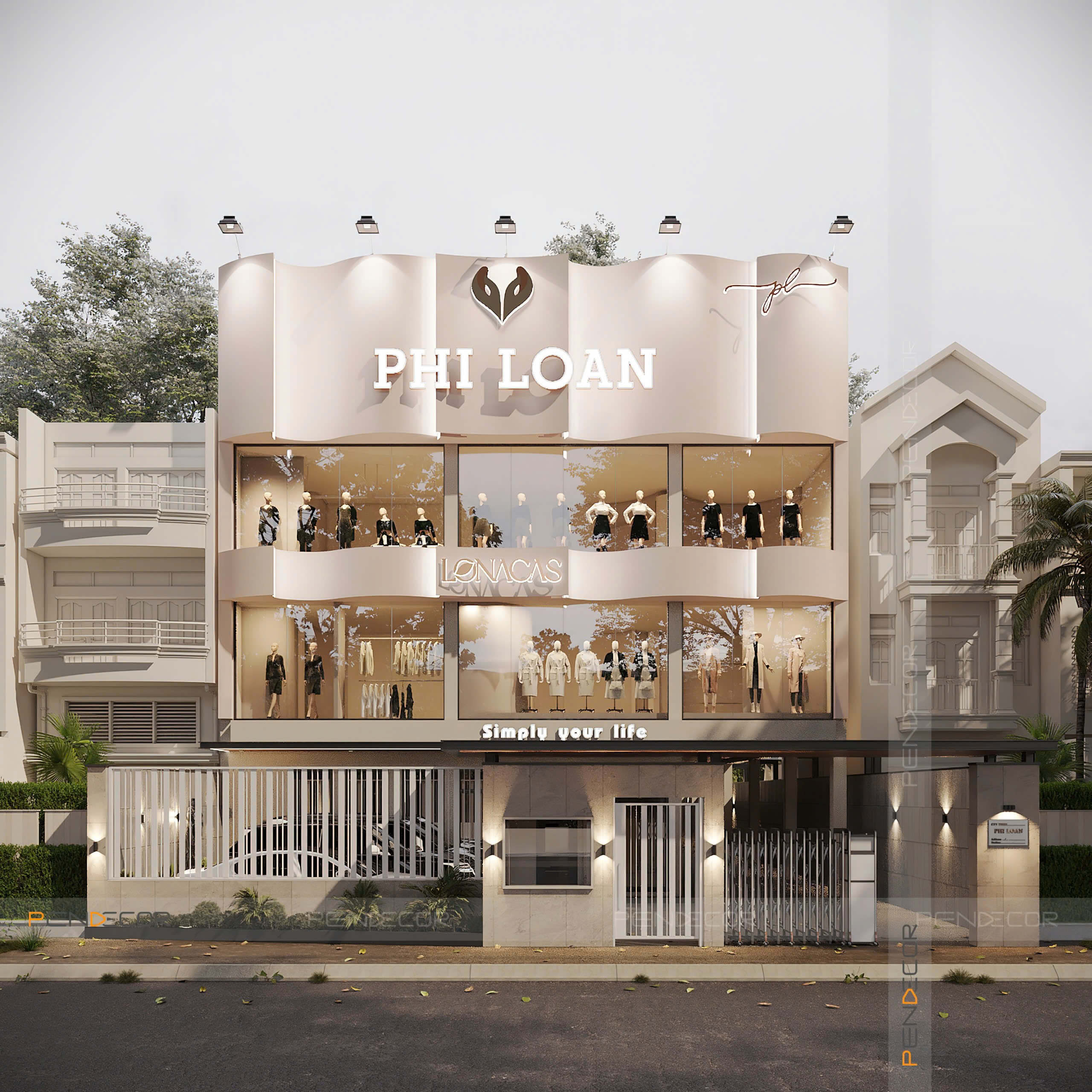 Thiết Kế Showroom Phi Loan (Trệt + Mặt Tiền)