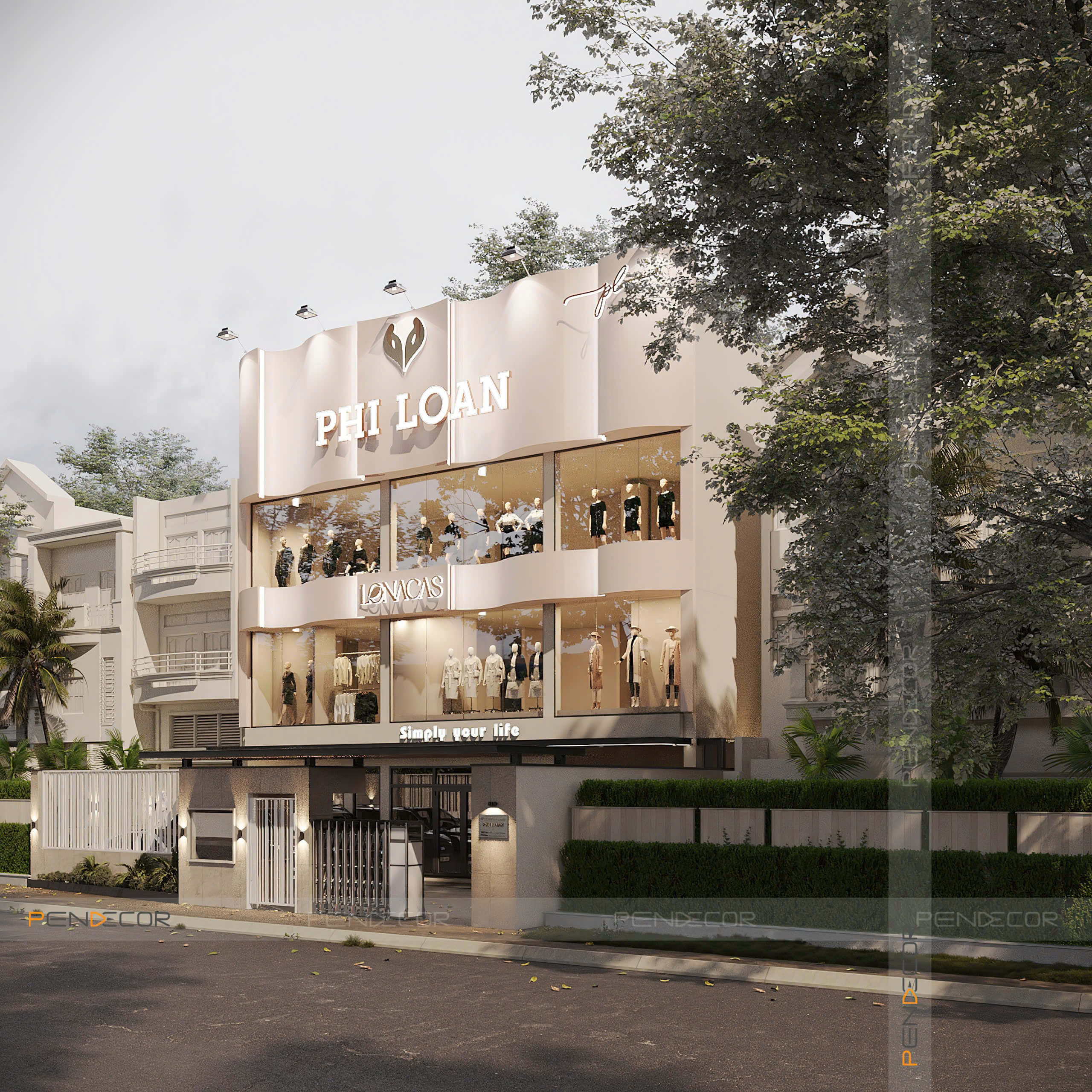 Thiết Kế Showroom Phi Loan (Trệt + Mặt Tiền)