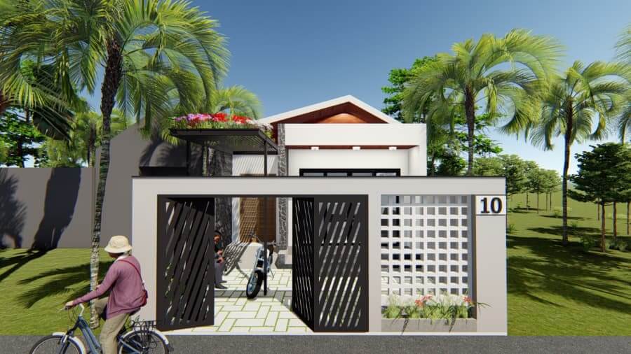 mẫu mặt tiền nhà ống cấp 4 đẹp