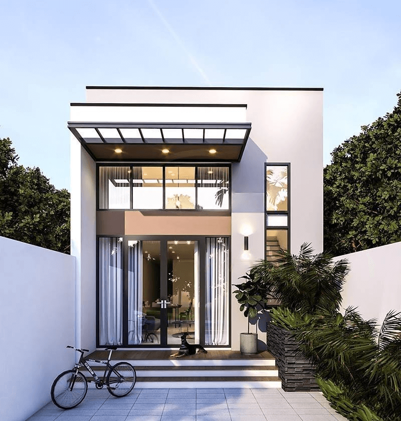 mặt tiền nhà ống cấp 4 đẹp