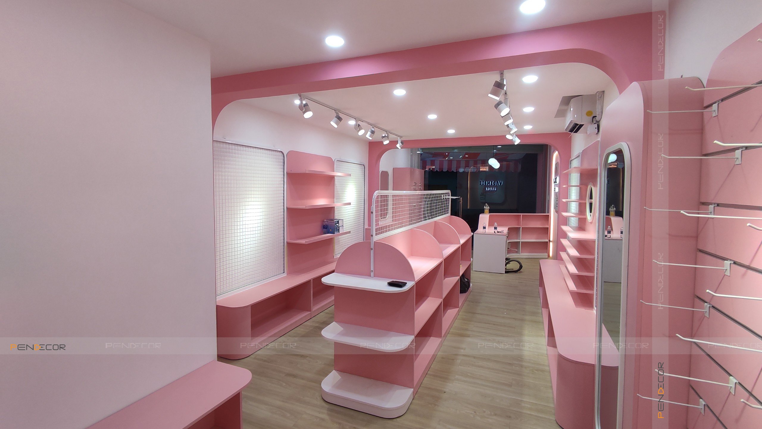 thi công nội thất cửa hàng Pendecor