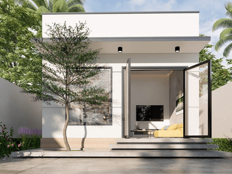 các mẫu nhà mặt tiền 5m đẹp Pendecor