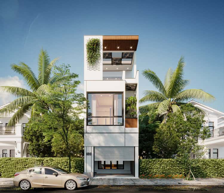 mẫu nhà 3 tầng mặt tiền 5m Pendecor