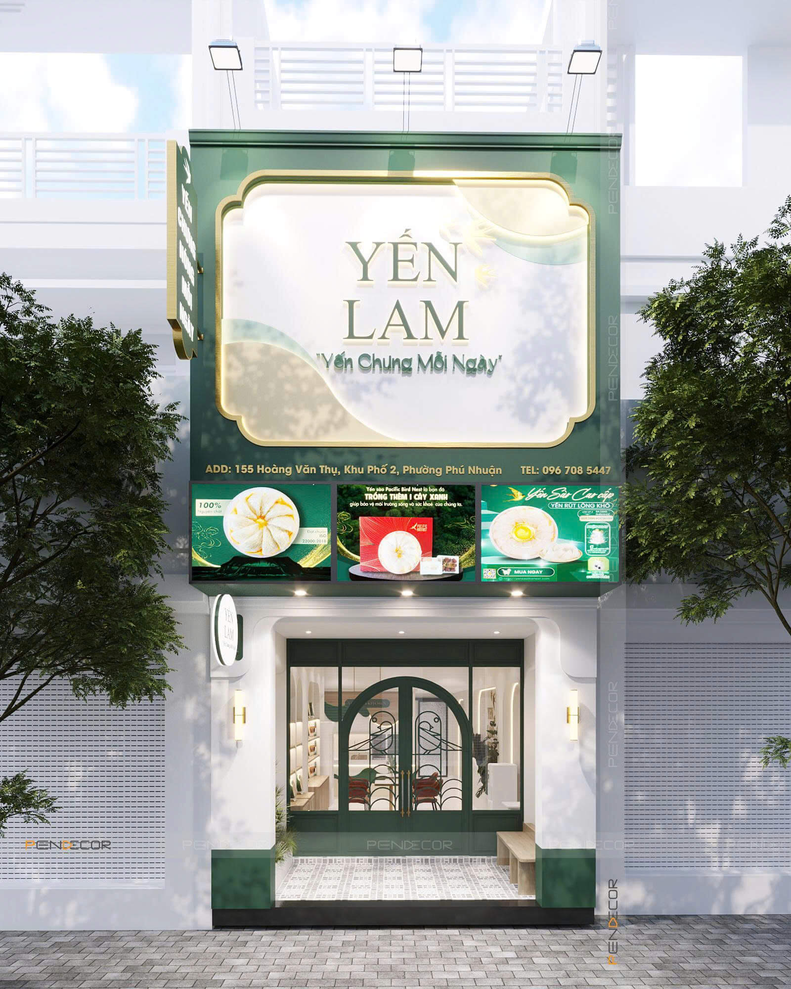 Thiết Kế Cửa Hàng Yến Sào Yến Lam