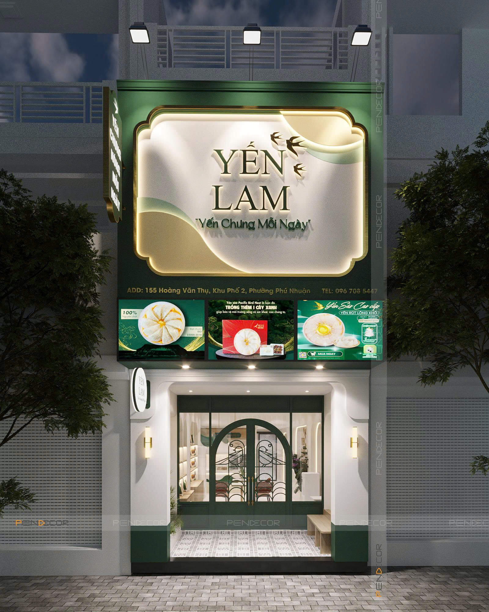 Thiết Kế Cửa Hàng Yến Sào Yến Lam