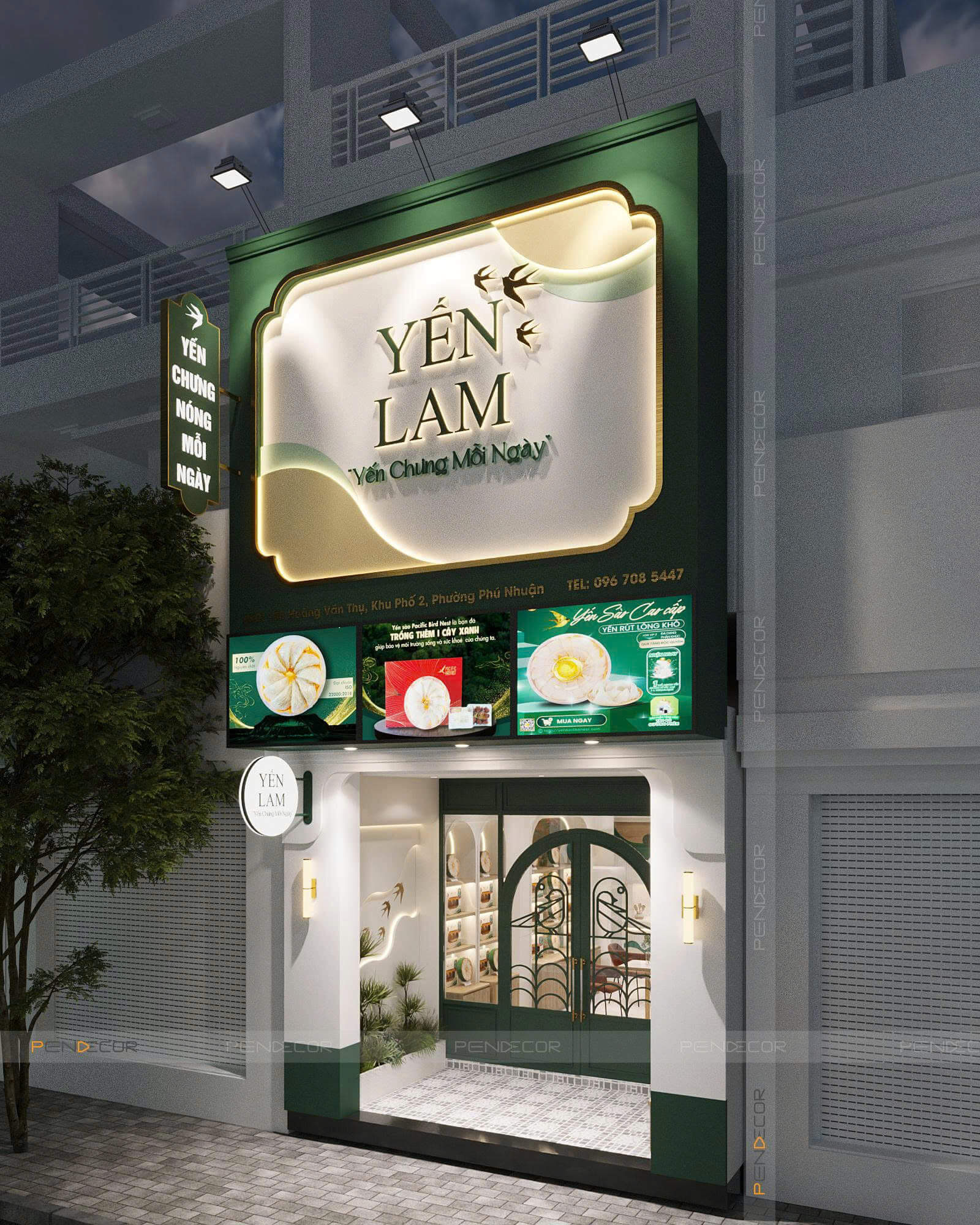 Thiết Kế Cửa Hàng Yến Sào Yến Lam