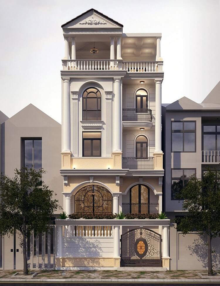 mẫu mặt tiền nhà ống tân cổ điển