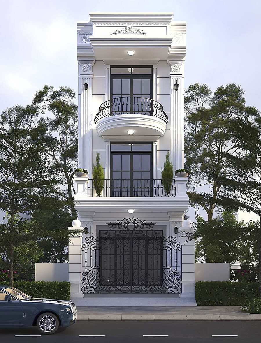 mặt tiền nhà ống kiểu tân cổ điển