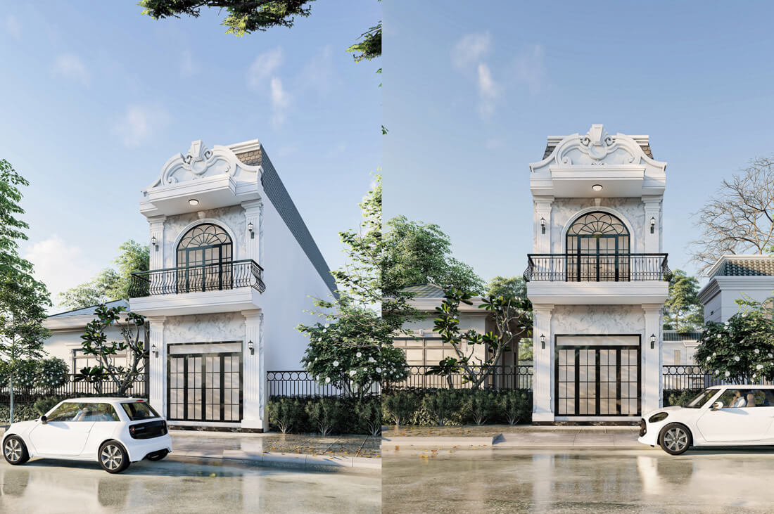 mẫu nhà ống mặt tiền 5m tân cổ điển Pendecor