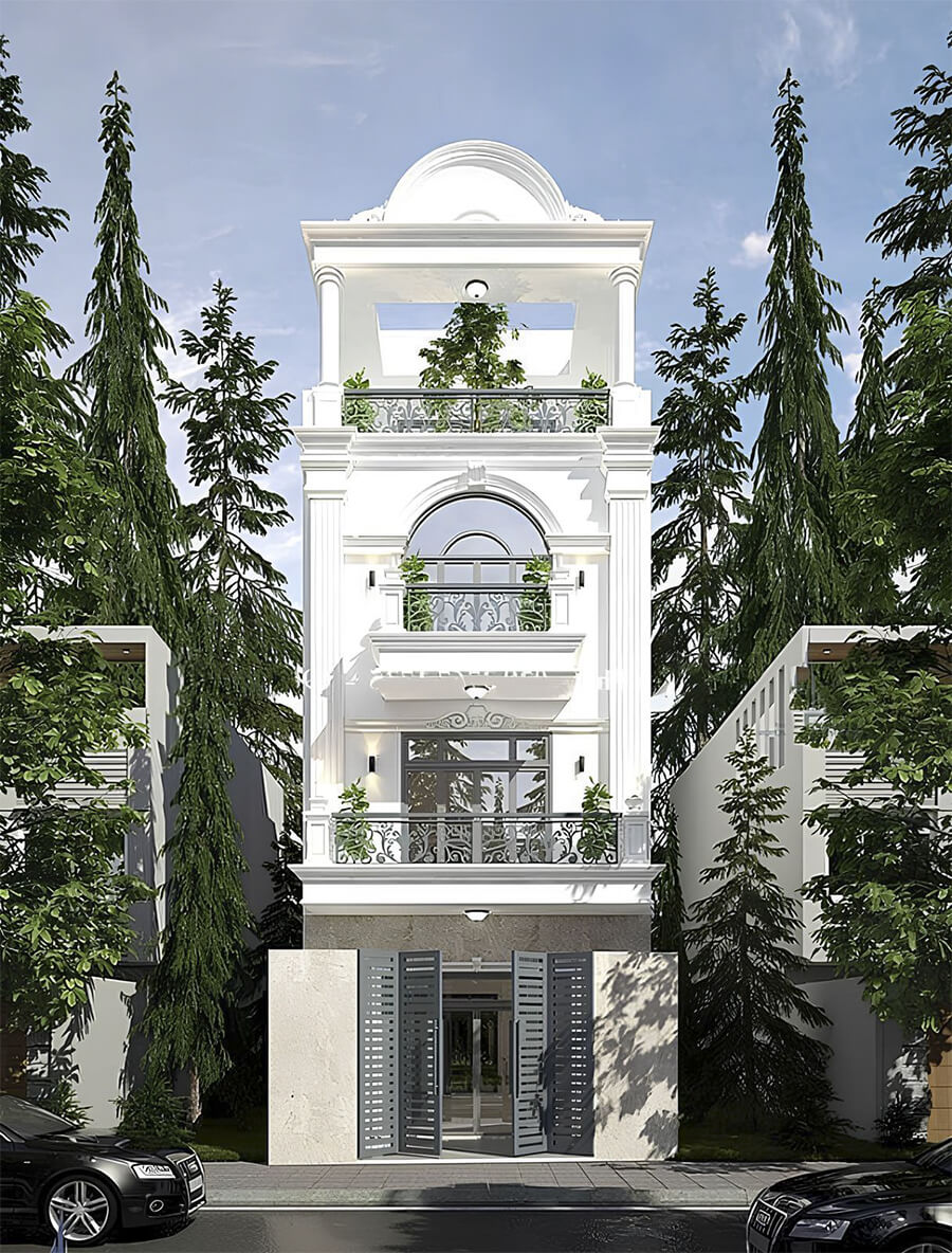 mặt tiền nhà ống cổ điển Pendecor