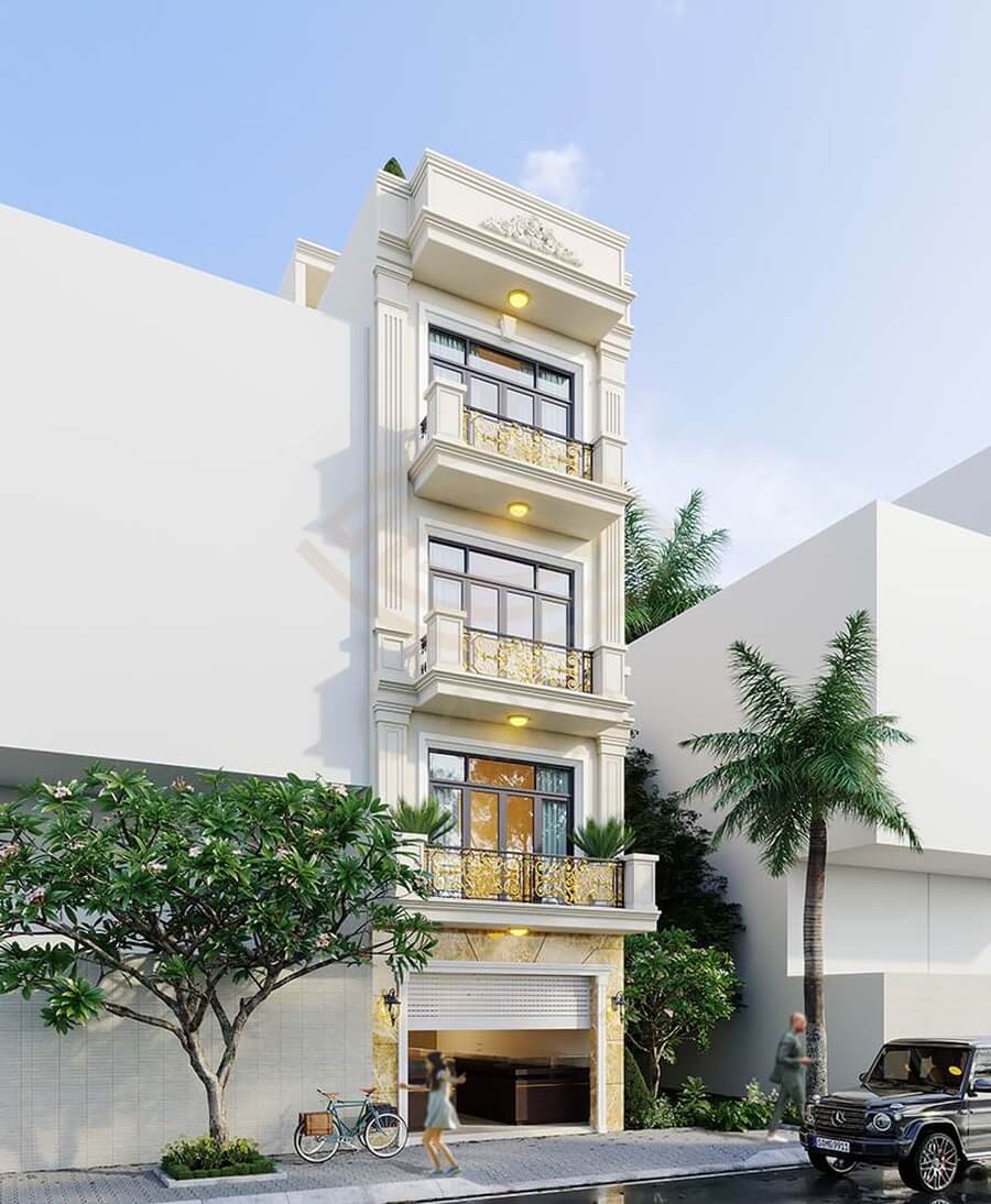 mặt tiền nhà ống kiểu tân cổ điển Pendecor