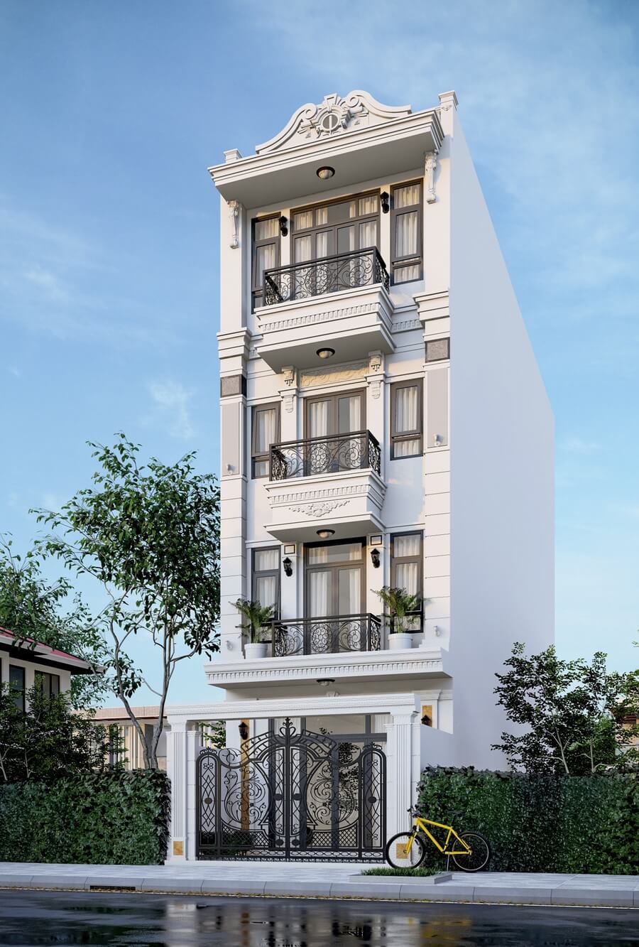 mặt tiền tân cổ điển nhà ống Pendecor