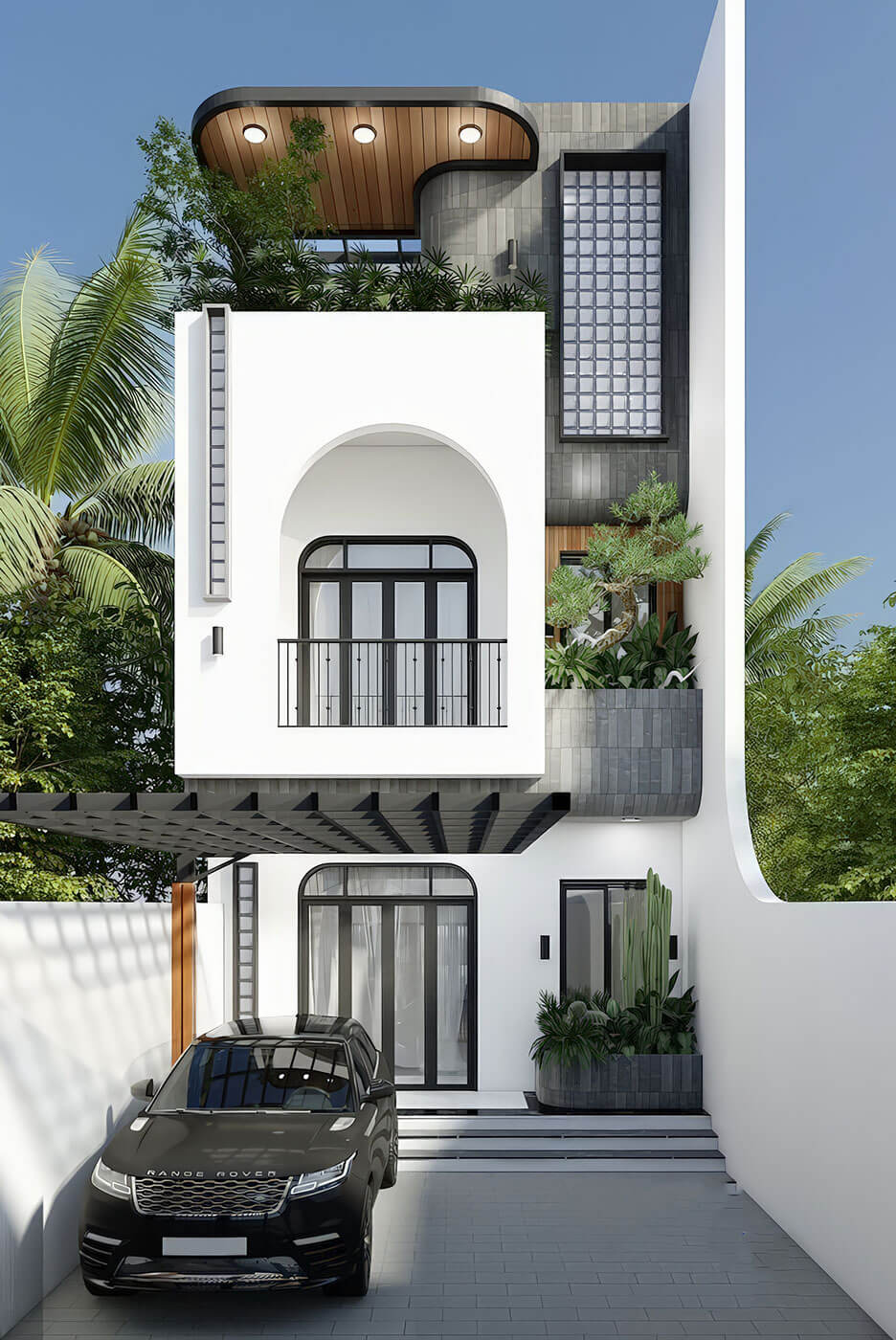 các mẫu nhà mặt tiền 6m đẹp Pendecor