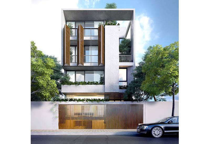 kiến trúc nhà 2 mặt tiền Pendecor