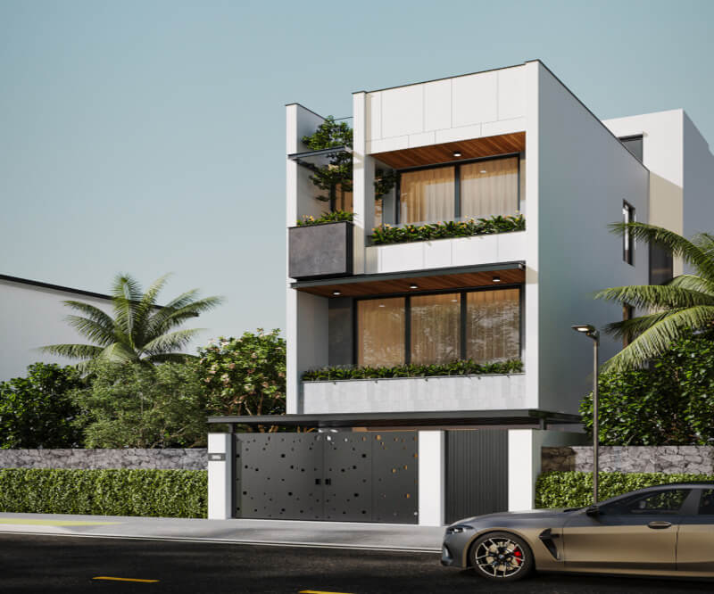 lô góc thiết kế nhà 2 mặt tiền kinh doanh Pendecor