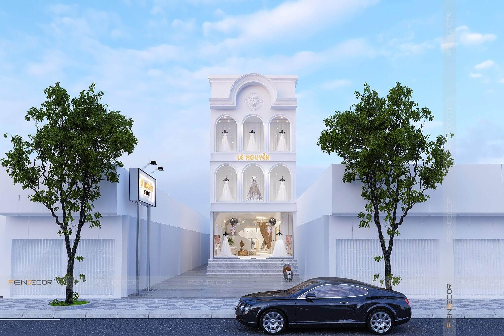 mat tien nha 3 tang dep Pendecor