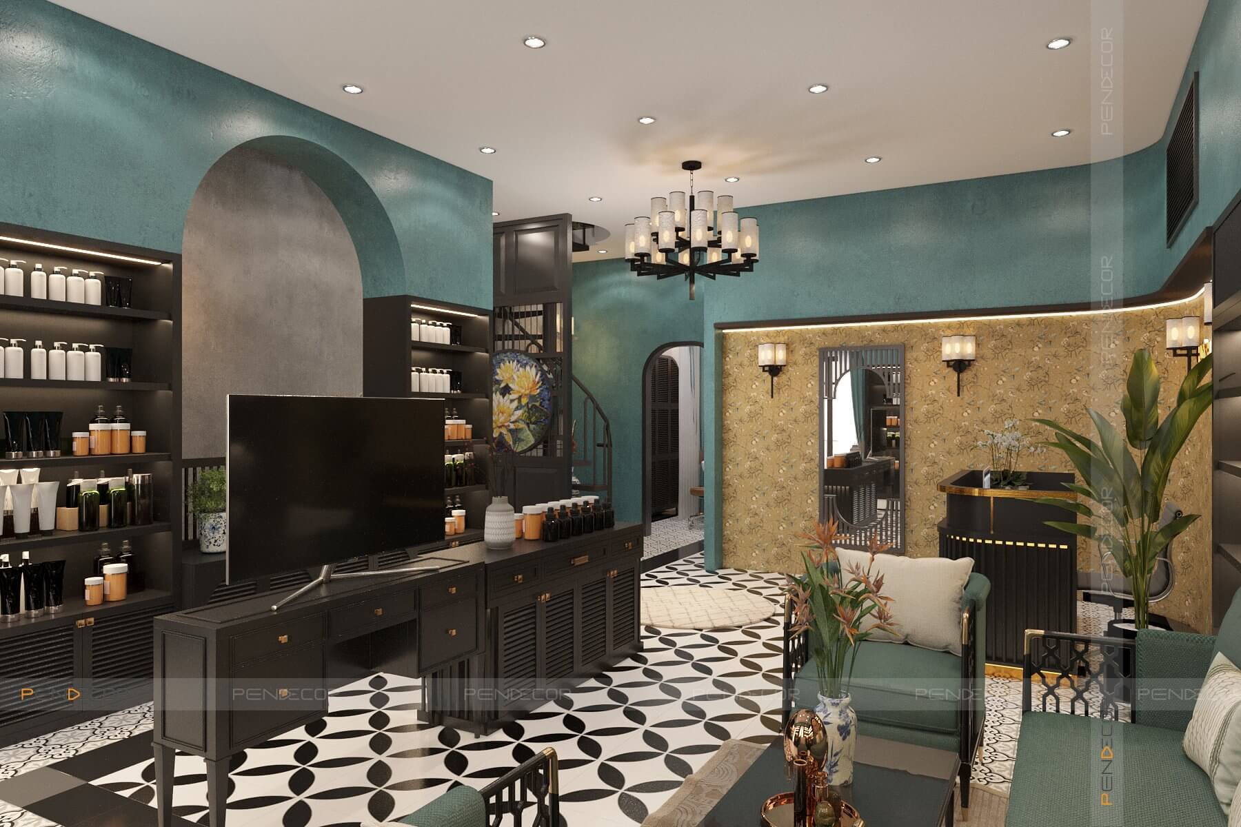 mẫu thiết kế spa mini đẹp Pendecor