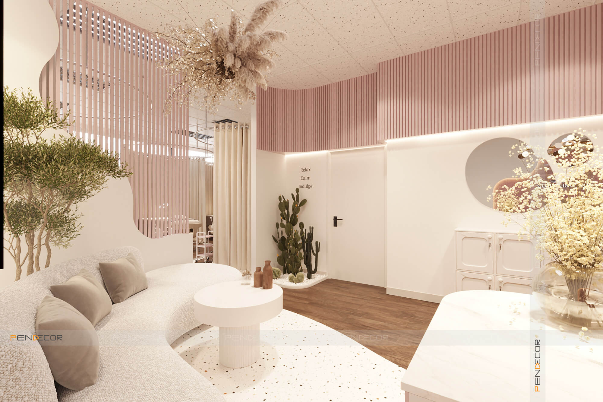 trang trí spa mini đơn giản Pendecor