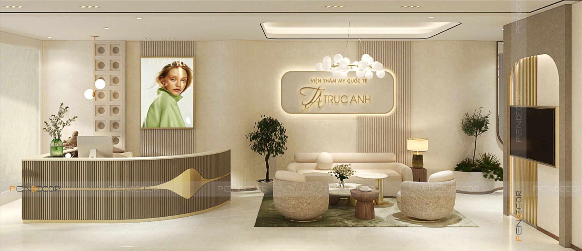 thiết kế spa 30m2 Pendecor