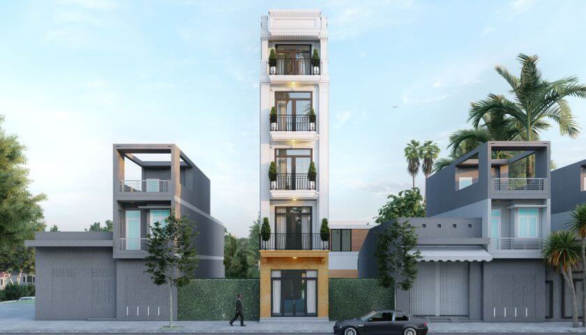 mẫu mặt tiền nhà 4m Pendecor