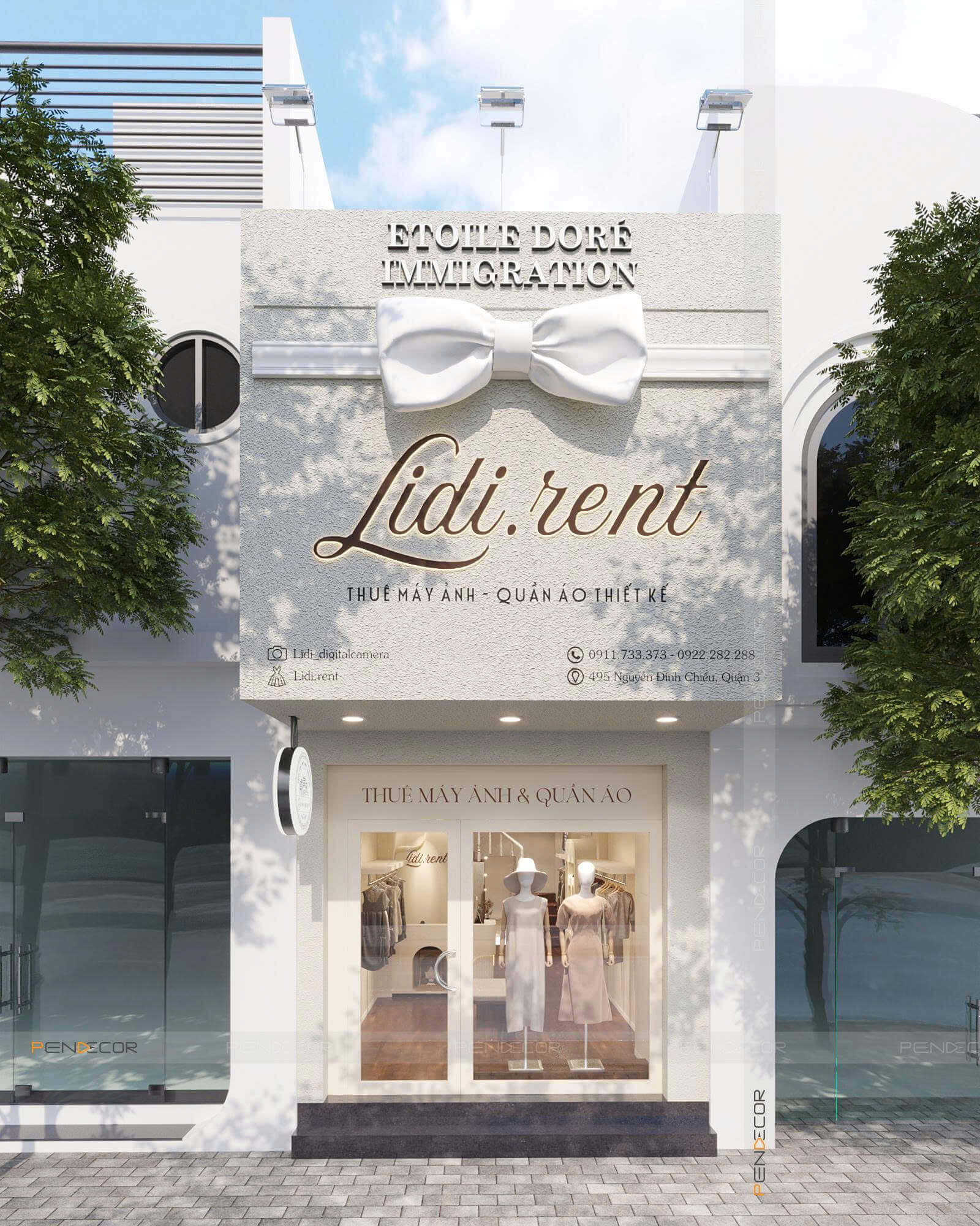 mẫu nhà 5 tầng mặt tiền 4m Pendecor