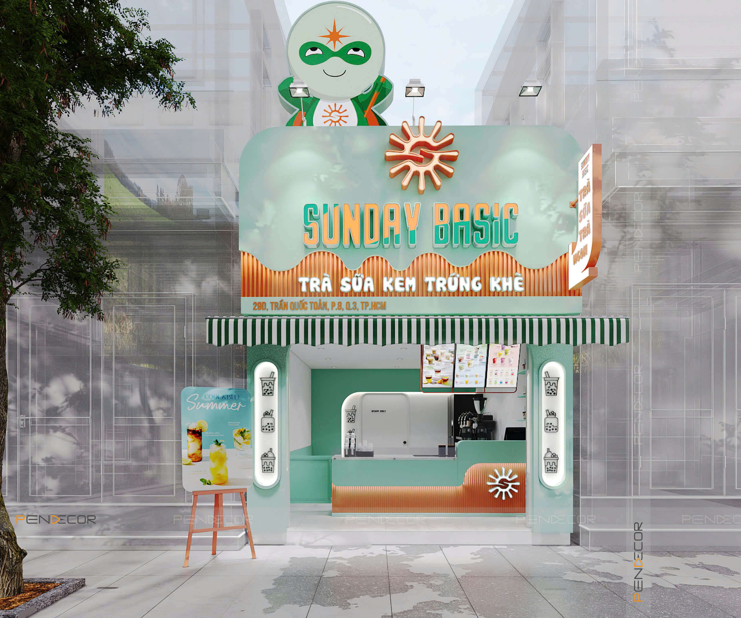 mẫu nhà phố ngang 4m Pendecor