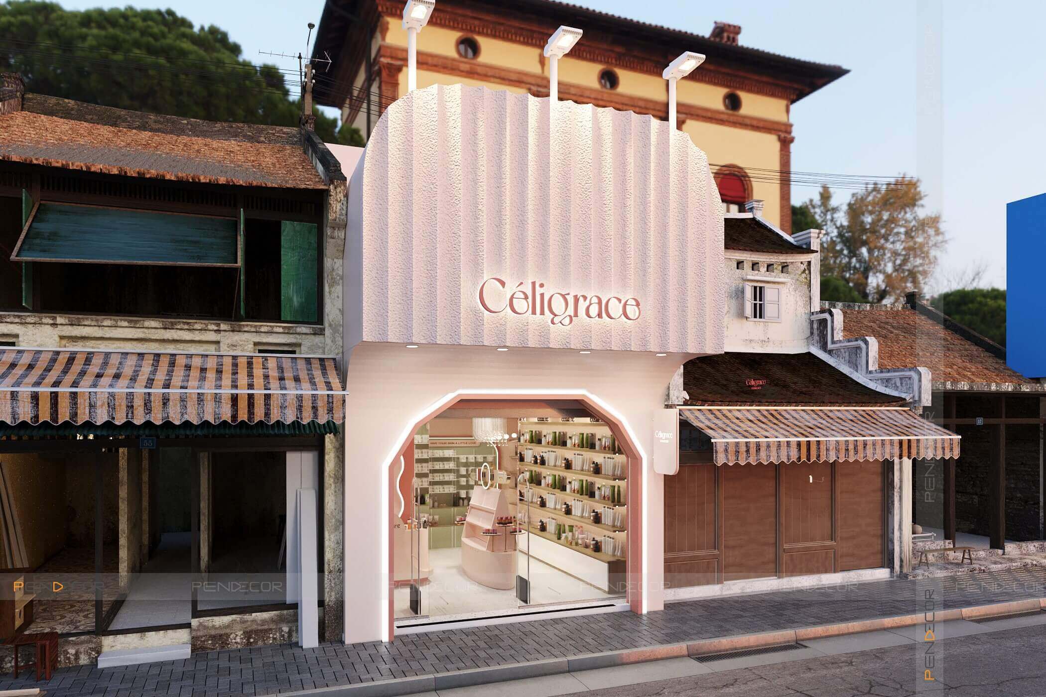 mẫu nhà ống 2 tầng mặt tiền 4m Pendecor