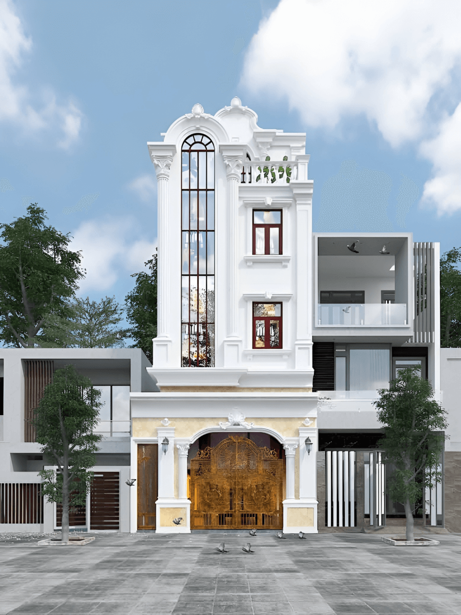 mặt tiền nhà cổ điển đẹp Pendecor