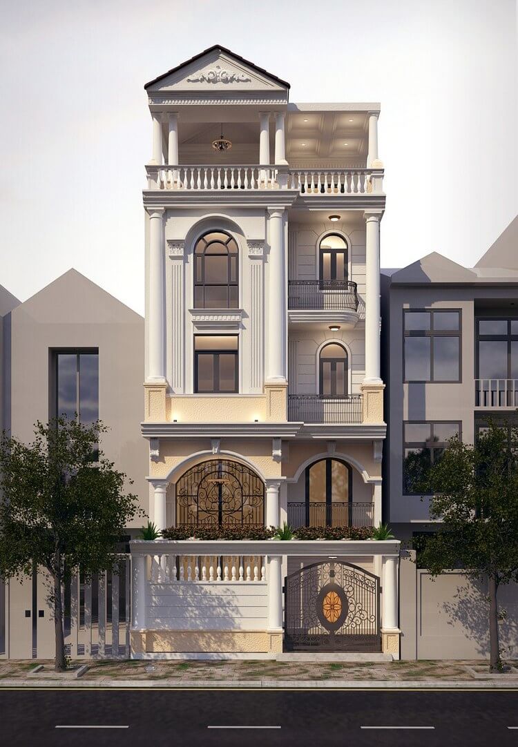 mặt tiền nhà phố 5m tân cổ điển Pendecor