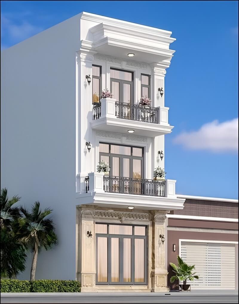 mẫu mặt tiền nhà tân cổ điển Pendecor