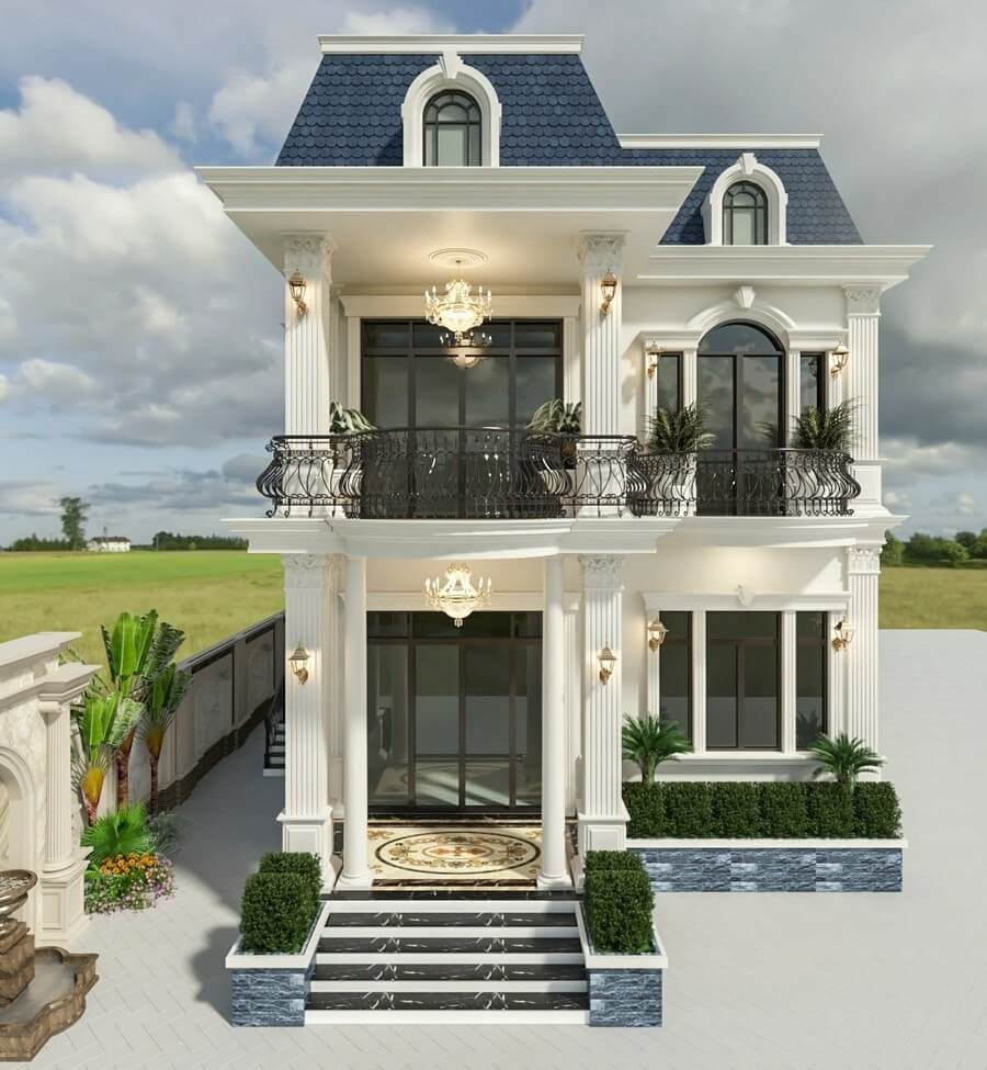 mặt tiền tân cổ điển nhà ống Pendecor