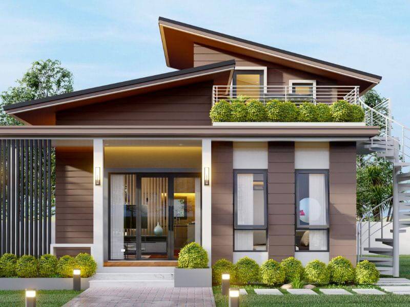 mặt tiền nhà tầng lửng