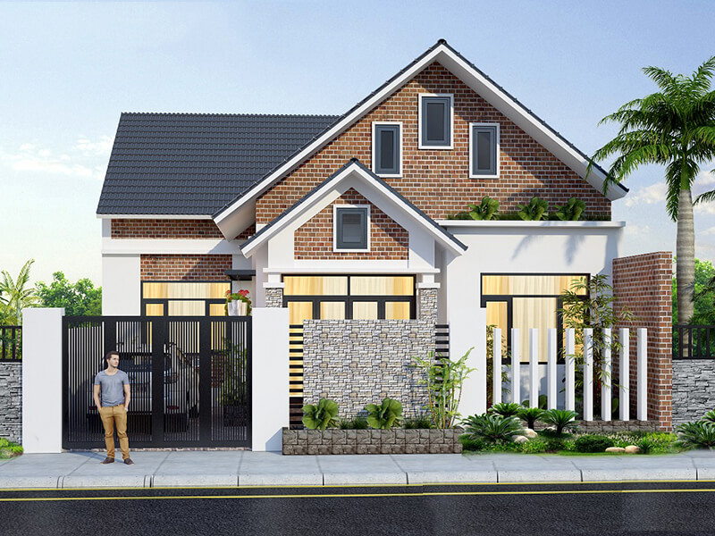 mặt tiền nhà có tầng lửng Pendecor