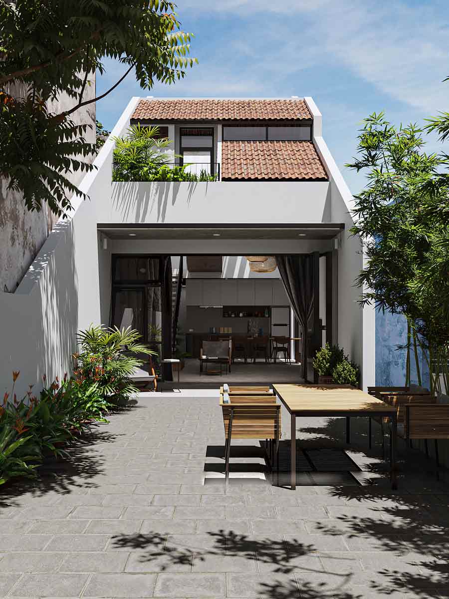 mặt tiền nhà tầng lửng