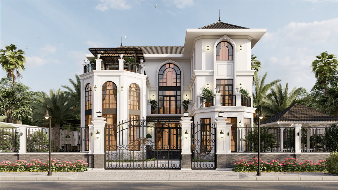 các mẫu nhà mặt tiền 6m đẹp Pendecor