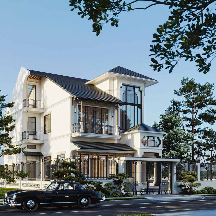 các mẫu nhà phố mặt tiền 9m Pendecor