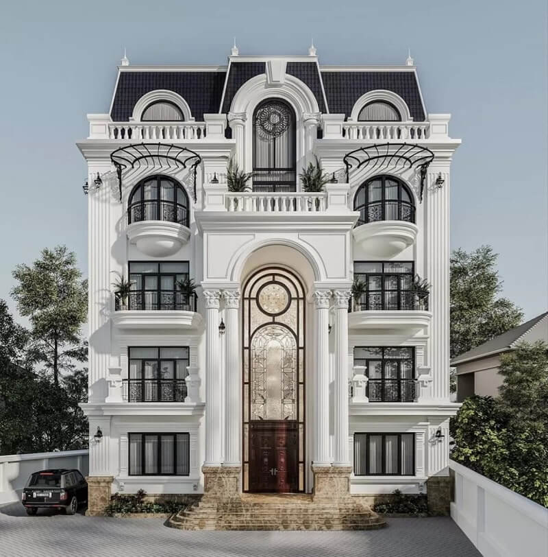 mặt tiền nhà thông tầng