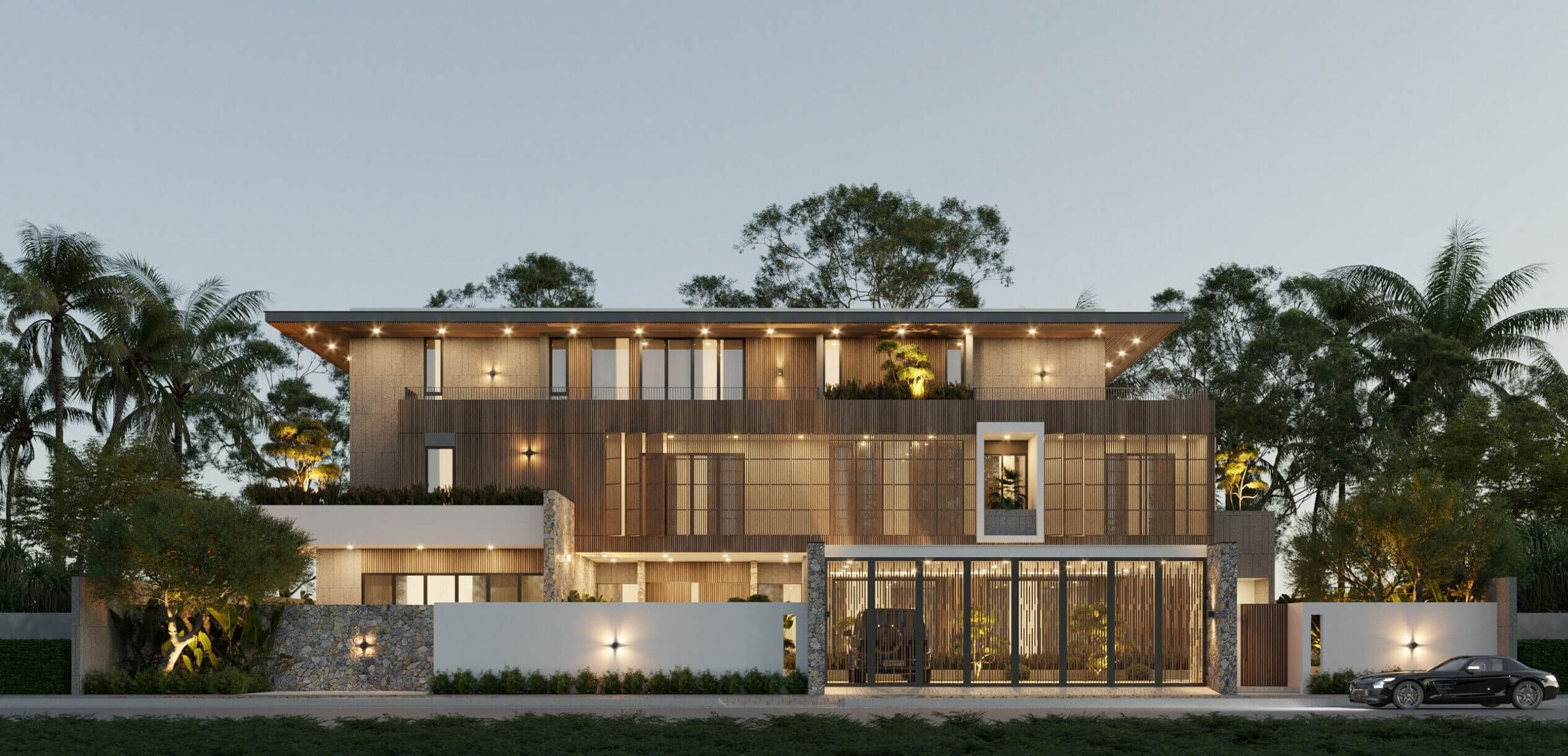 thiết kế nhà góc 2 mặt tiền kinh doanh Pendecor